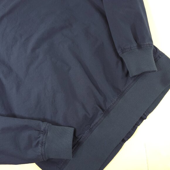 SLATE & STONE Mens MEDIUM Bomber Jacket Blue Cotton Stretch Long Sleeve Full Zip - Picture 7 of 16